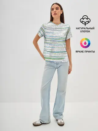 Женская базовая футболка / Абстракция