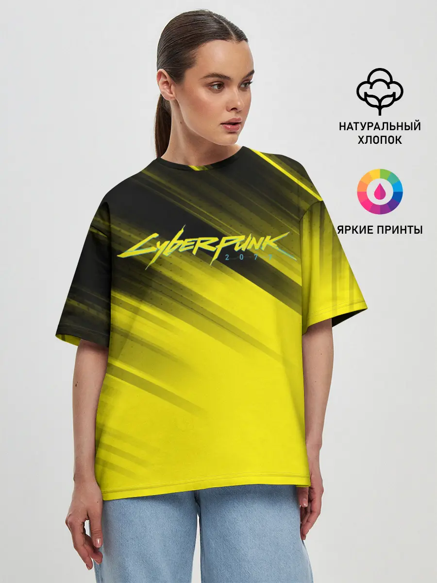 Женская футболка оверсайз / Cyberpunk 2077
