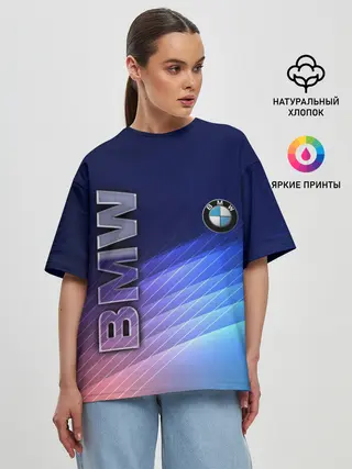 Женская футболка оверсайз / BMW