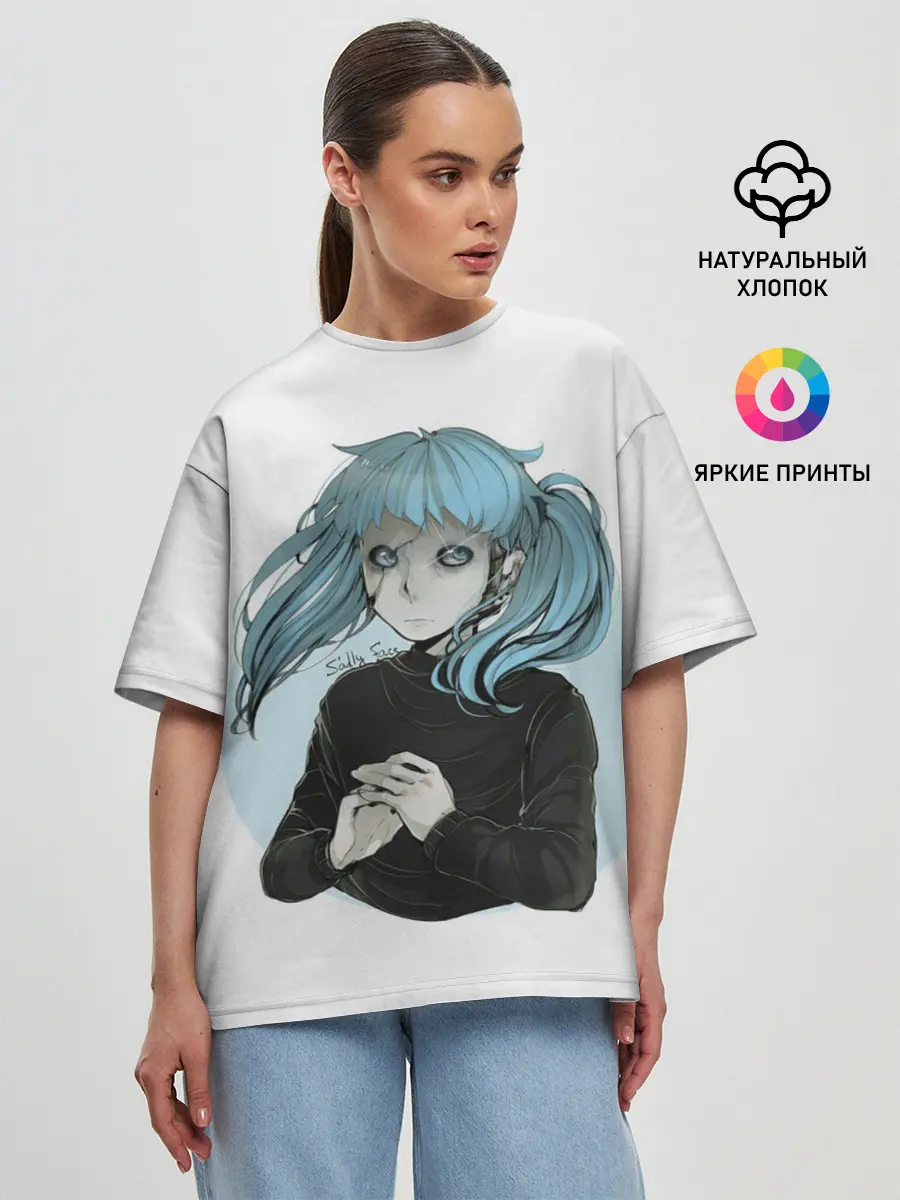 Женская футболка оверсайз / Sally face
