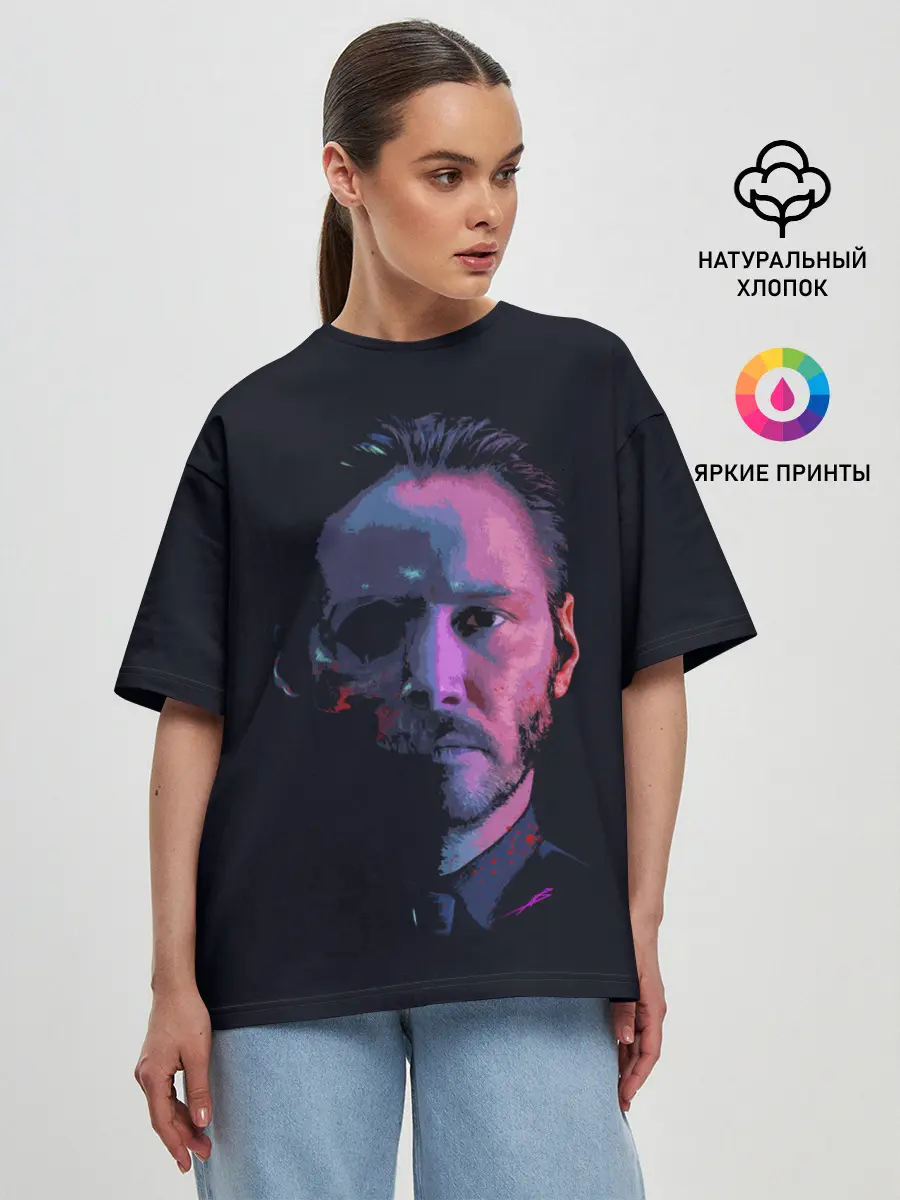 Женская футболка оверсайз / Джон Уик