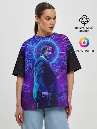 Женская футболка оверсайз / John Wick