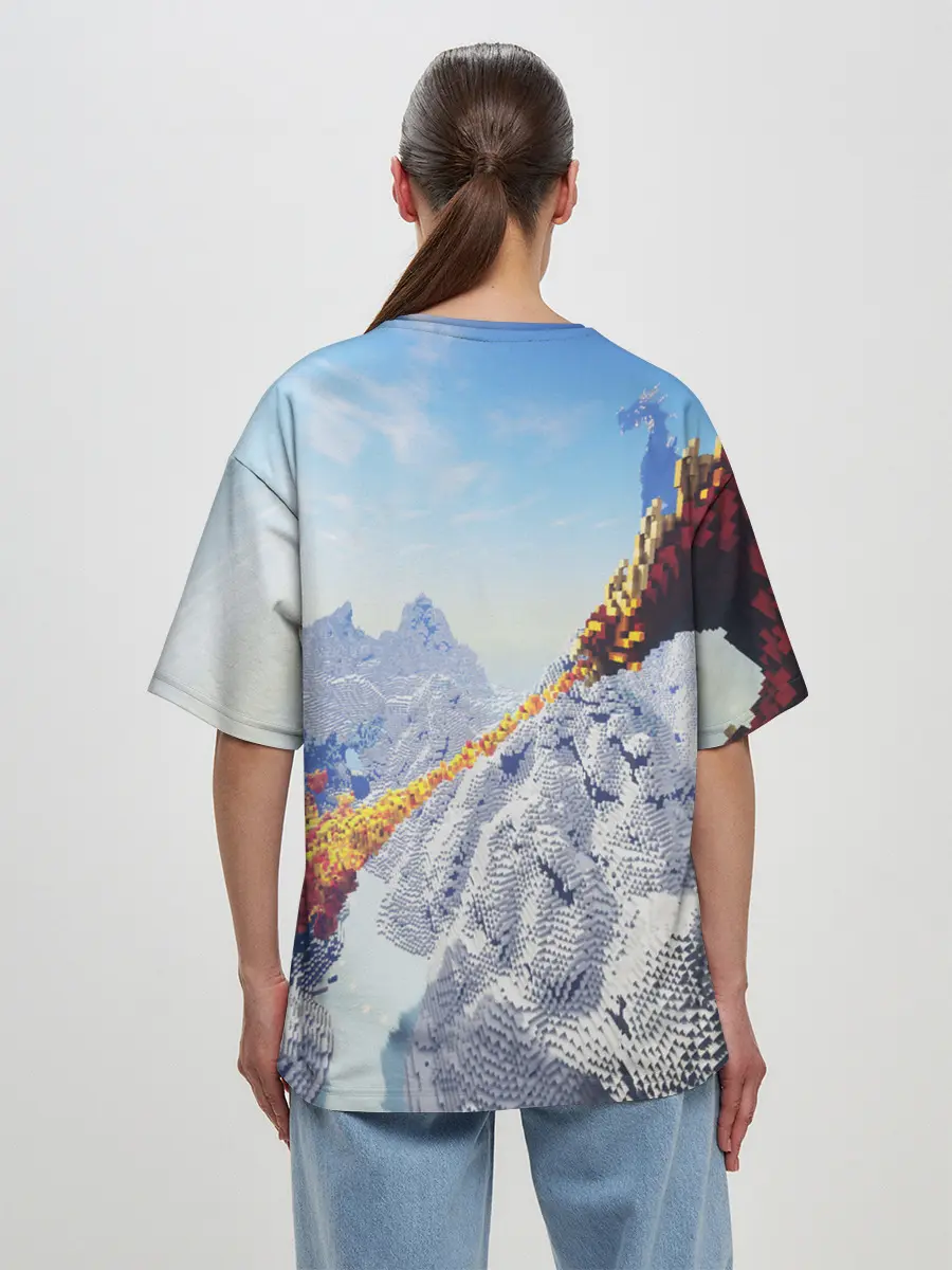 Женская футболка оверсайз / MINECRAFT