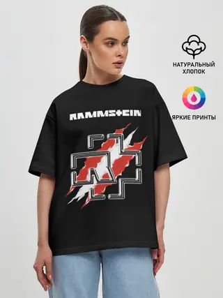 Женская футболка оверсайз / Rammstein