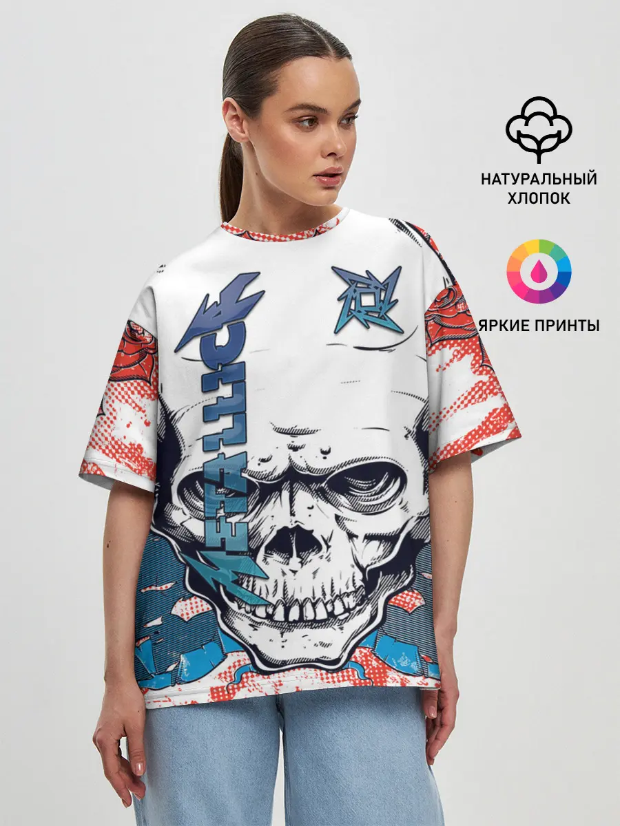 Женская футболка оверсайз / METALLICA | МЕТАЛЛИКА