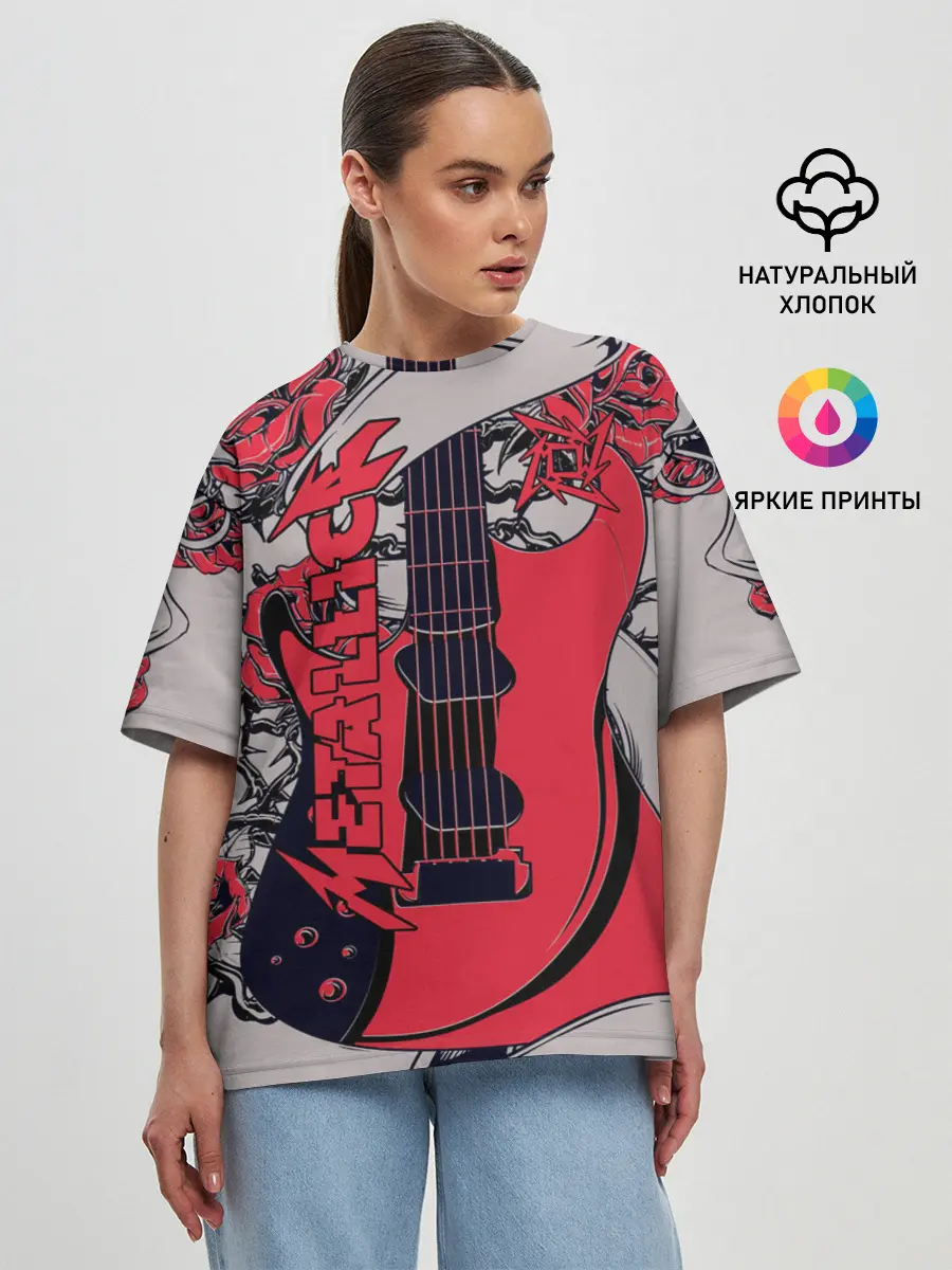 Женская футболка оверсайз / Metallica