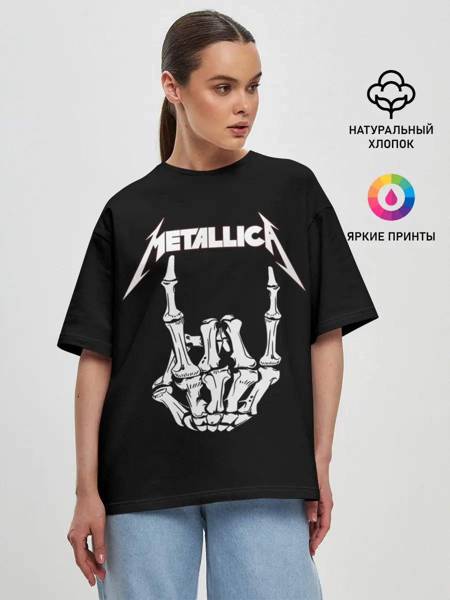 Женская футболка оверсайз / Metallica