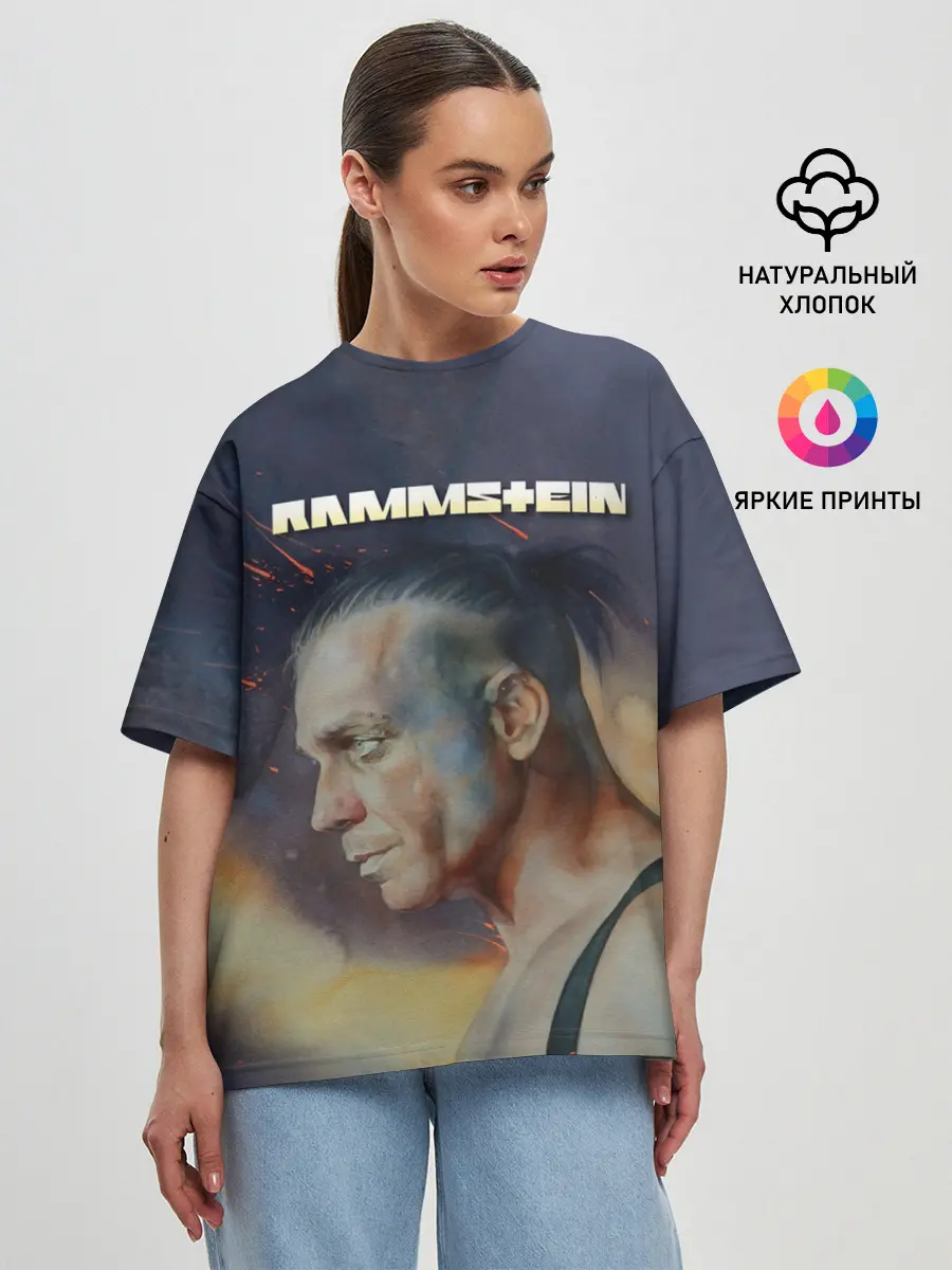 Женская футболка оверсайз / Rammstein