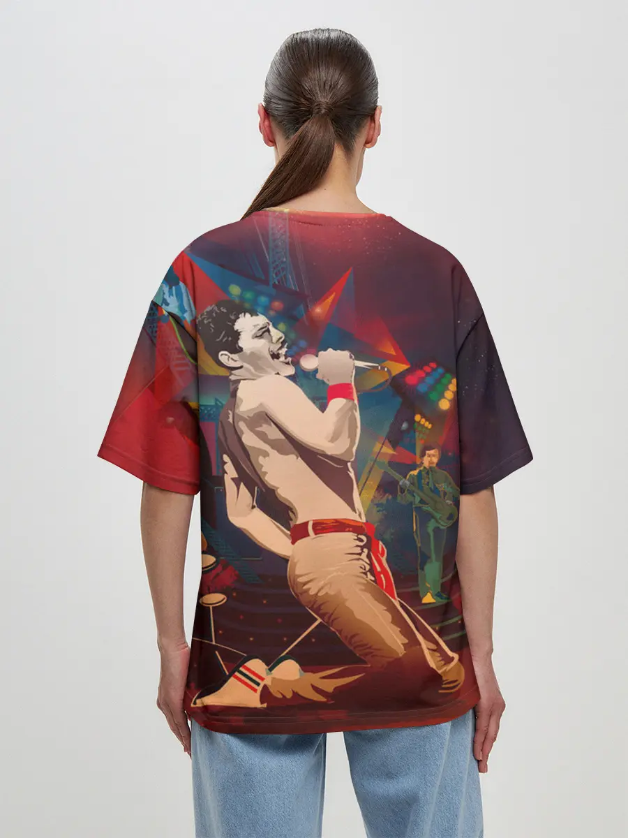 Женская футболка оверсайз / Фредди Меркьюри