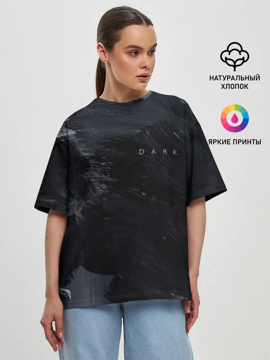 Женская футболка оверсайз / DARK - No Future