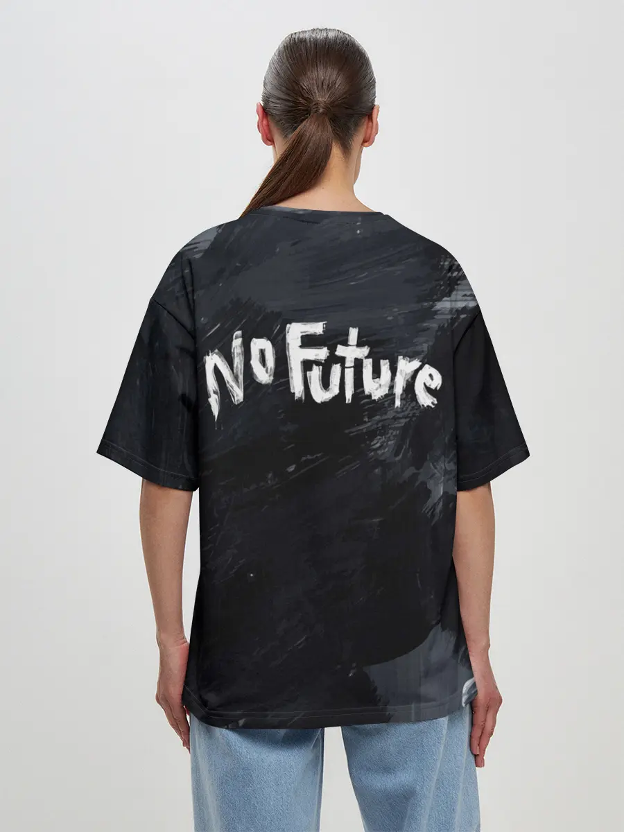 Женская футболка оверсайз / DARK - No Future