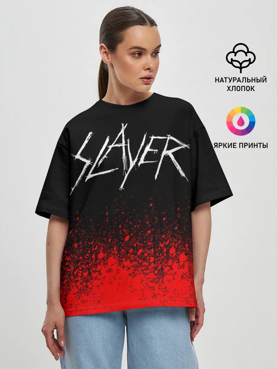 Женская футболка оверсайз / SLAYER