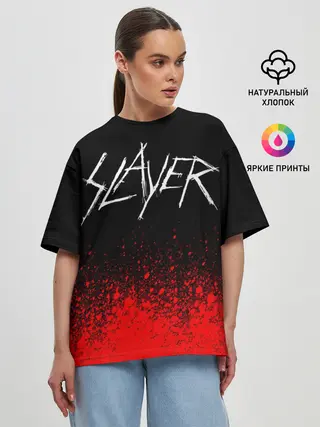 Женская футболка оверсайз / SLAYER