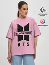 Женская футболка оверсайз / BTS and BLACKPINK