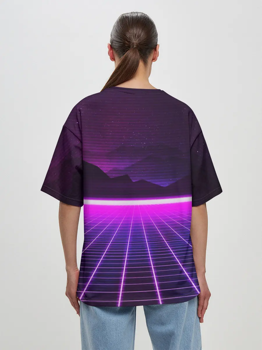 Женская футболка оверсайз / 90 YEARS sunrise