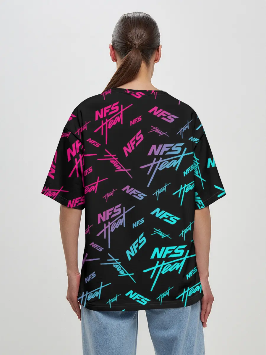 Женская футболка оверсайз / NFS: Heat