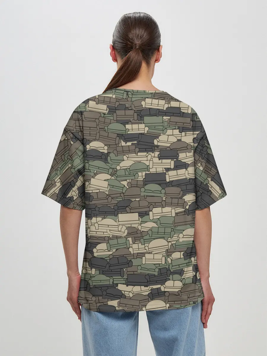 Женская футболка оверсайз / Диванные войска