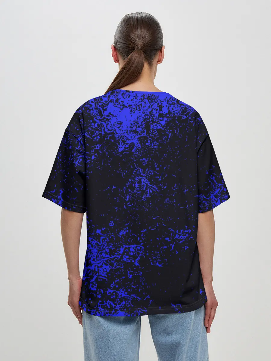 Женская футболка оверсайз / БРЫЗГИ КРАСОК