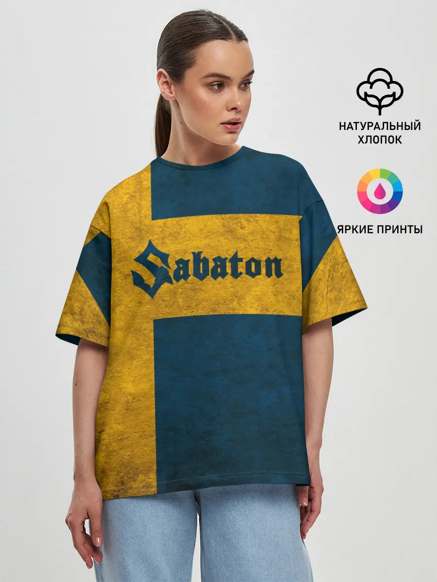 Женская футболка оверсайз / Sabaton