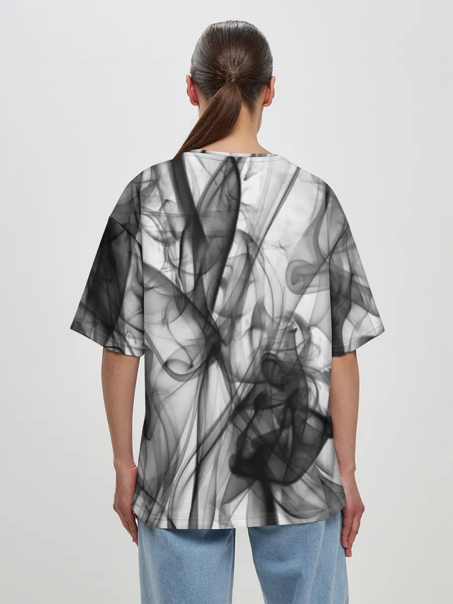 Женская футболка оверсайз / SMOKE ABSTRACTION