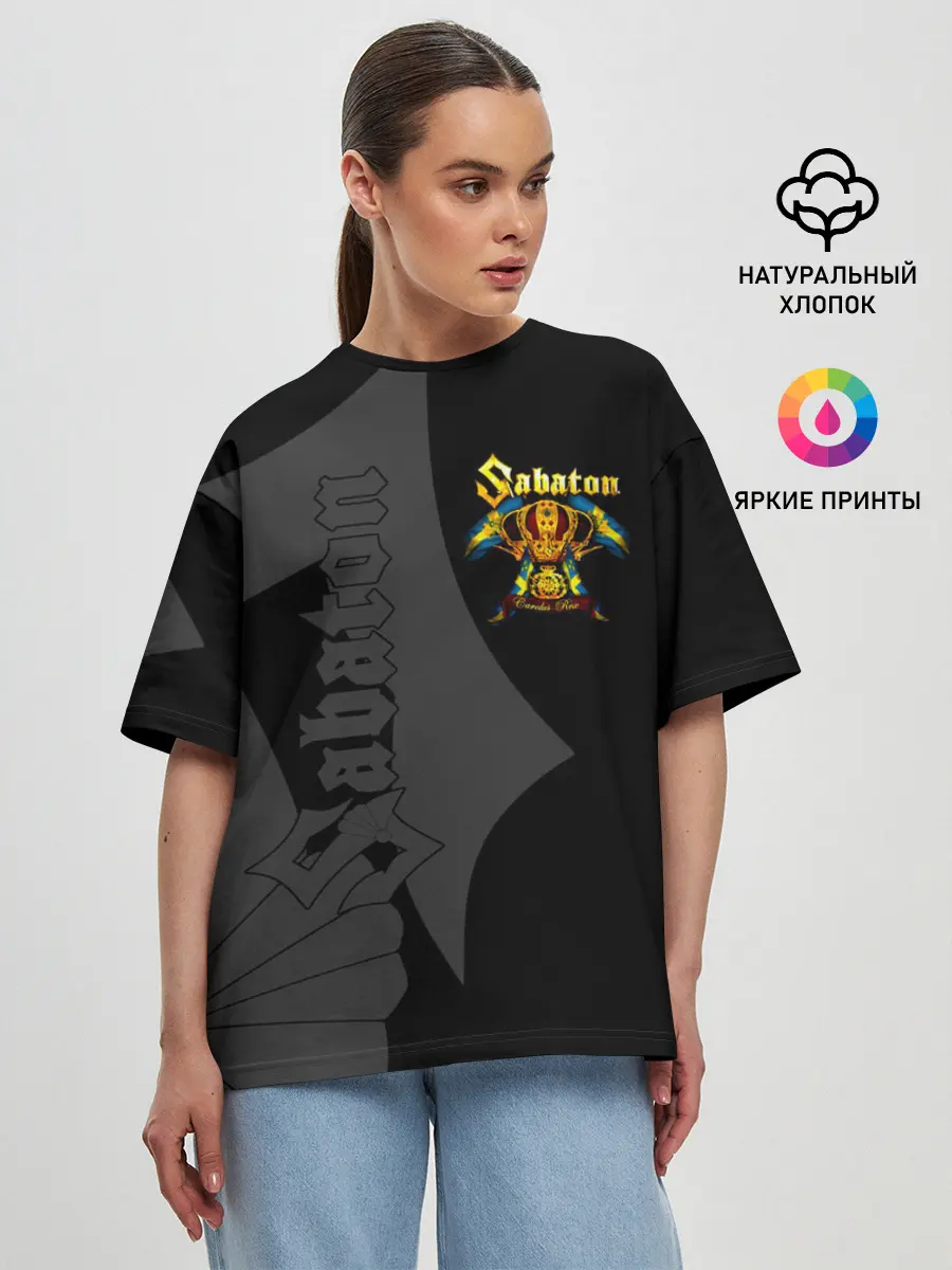 Женская футболка оверсайз / Sabaton