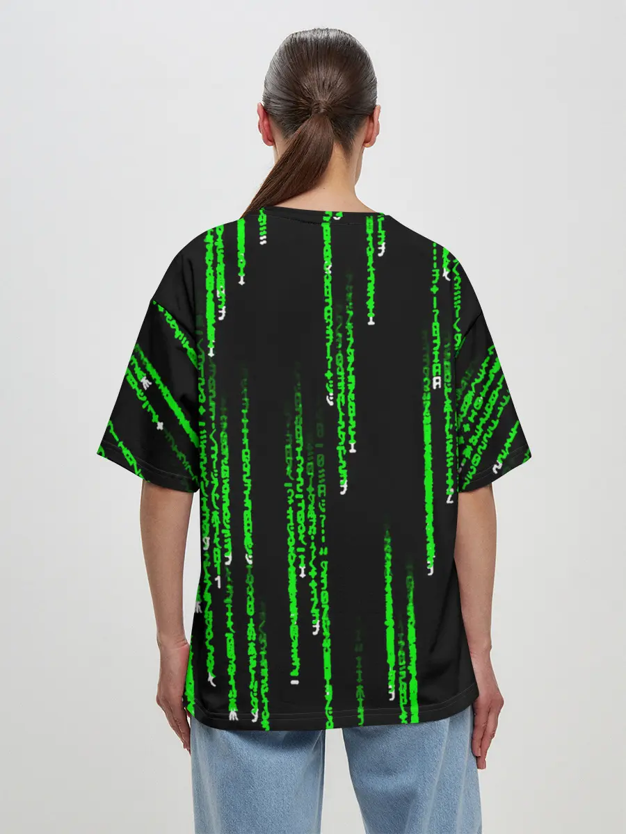 Женская футболка оверсайз / МАТРИЦА