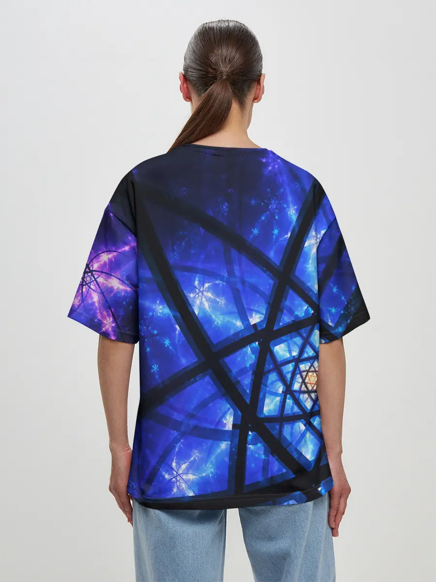 Женская футболка оверсайз / SPACE PSY