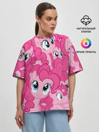 Женская футболка оверсайз / ПОНИ