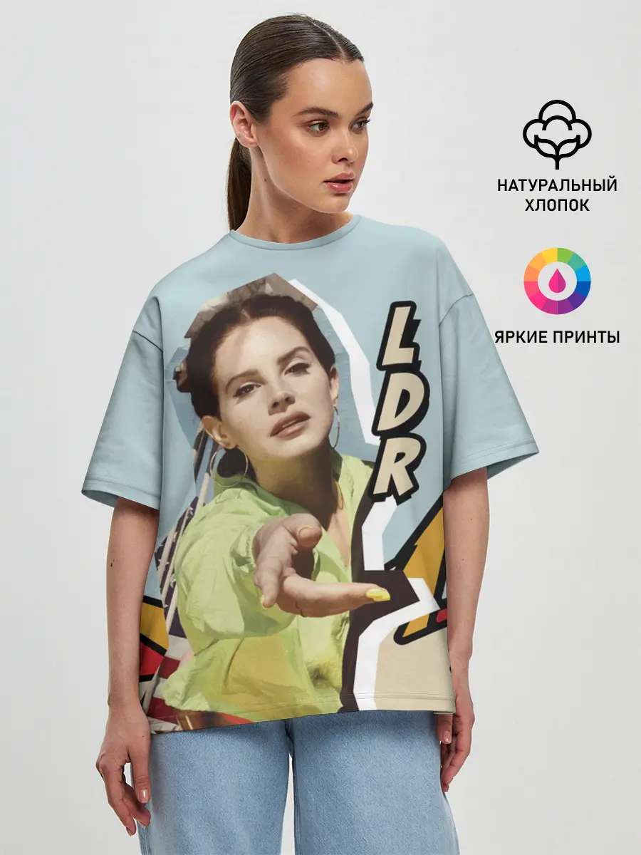 Женская футболка оверсайз / LANA DEL RAY - NFR!