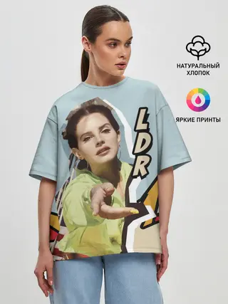 Женская футболка оверсайз / LANA DEL RAY - NFR!