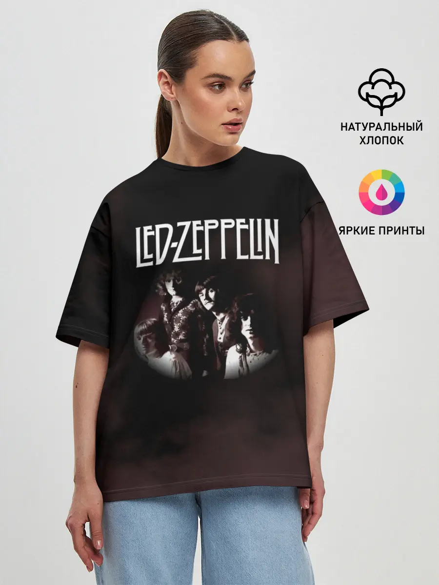Женская футболка оверсайз / Led Zeppelin