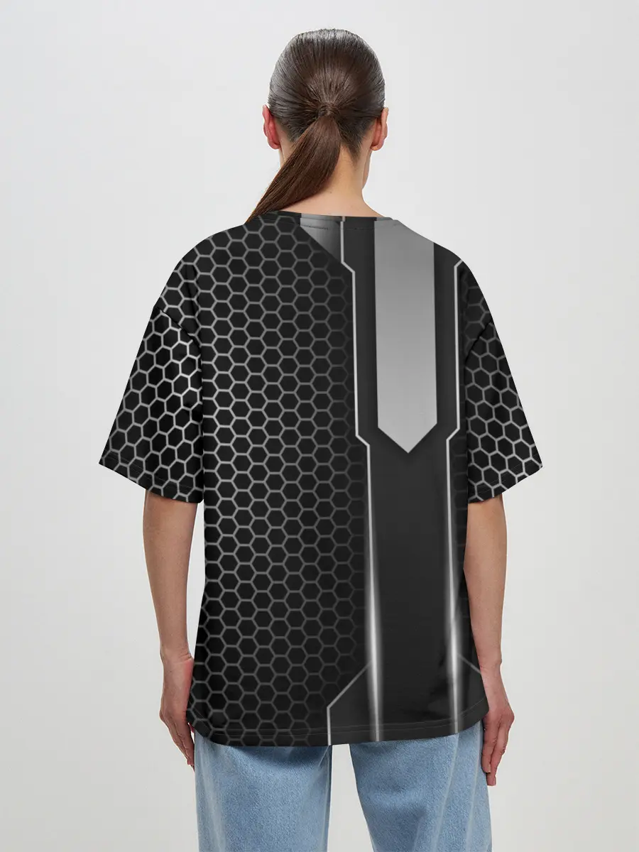 Женская футболка оверсайз / Кибернетическая броня