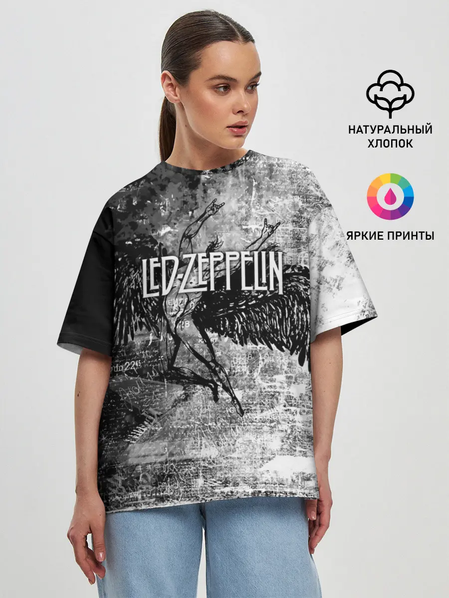 Женская футболка оверсайз / Led Zeppelin