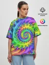 Женская футболка оверсайз / ФРАКТАЛЬНЫЙ АБСТРАКТ