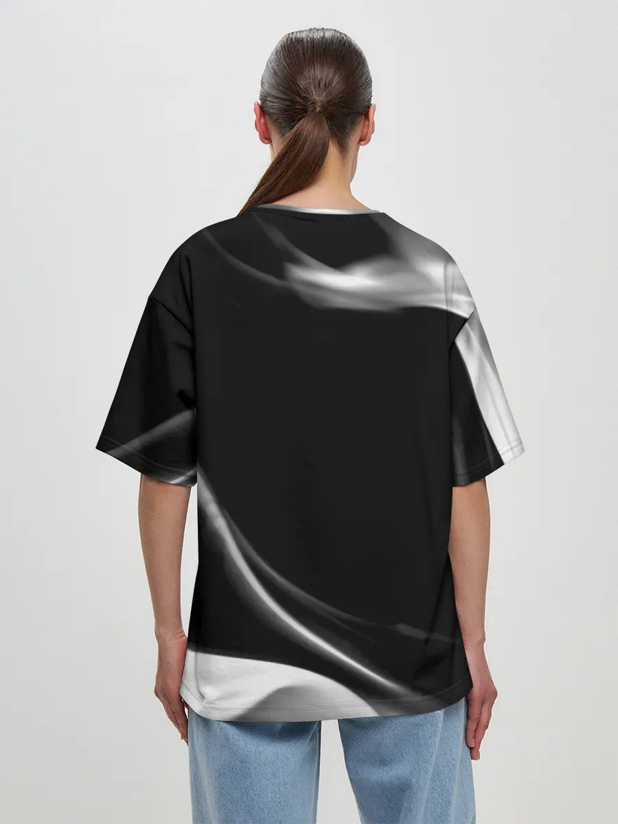 Женская футболка оверсайз / Острые козырьки