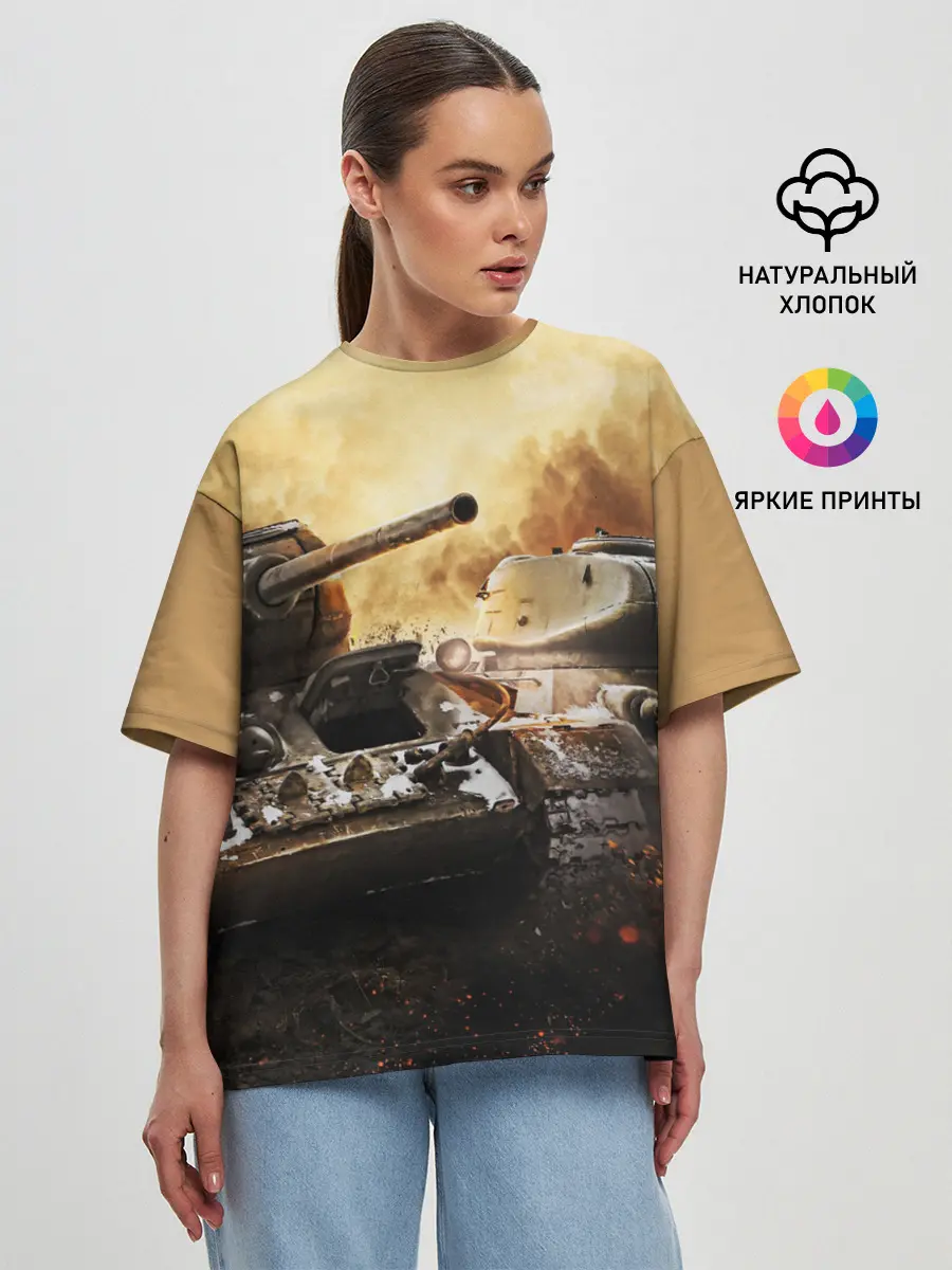 Женская футболка оверсайз / танки