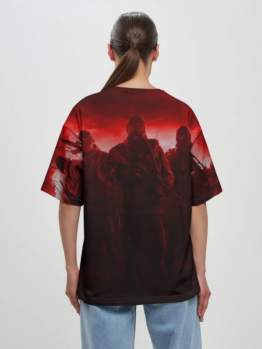 Женская футболка оверсайз / STALKER ДОЛГ