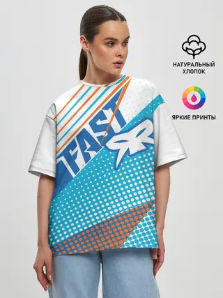 Женская футболка оверсайз / Форма для мотокросса FOX