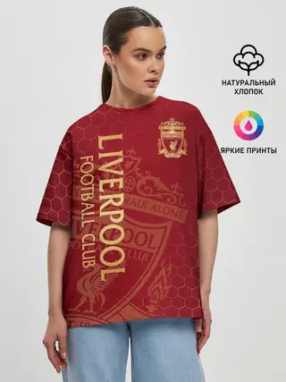 Женская футболка оверсайз / Ливерпуль