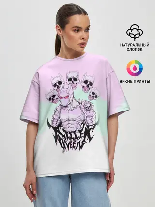 Женская футболка оверсайз / KILLER QUEEN 5 черепов
