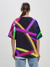 Женская футболка оверсайз / Светящиеся полосы
