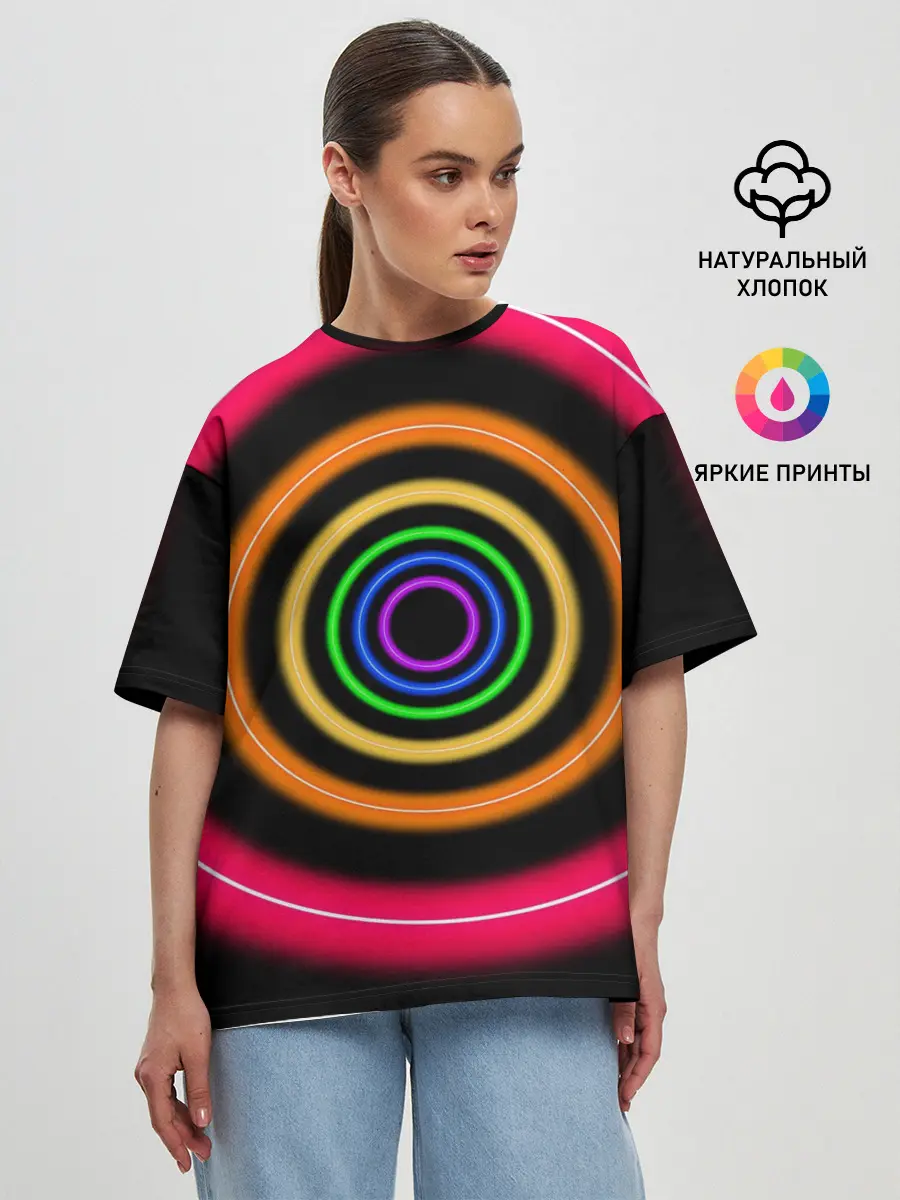 Женская футболка оверсайз / Neon
