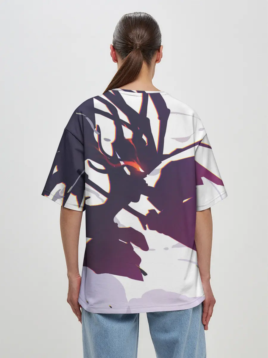 Женская футболка оверсайз / милый во франксе абстракция