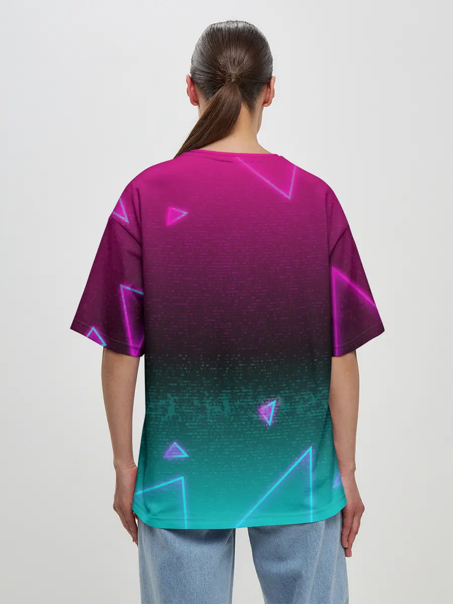 Женская футболка оверсайз / НЕОНОВЫЙ ЧУЖОЙ