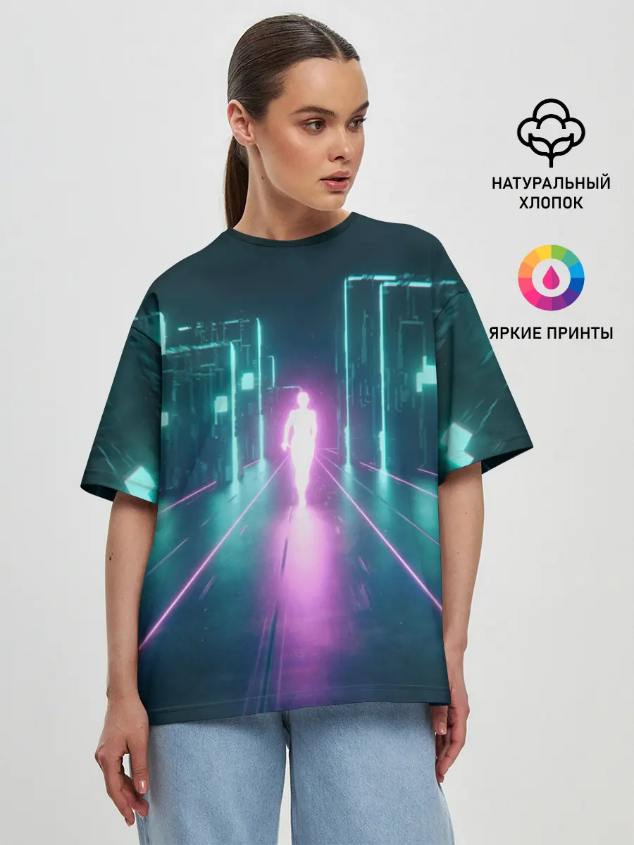 Женская футболка оверсайз / OutRun