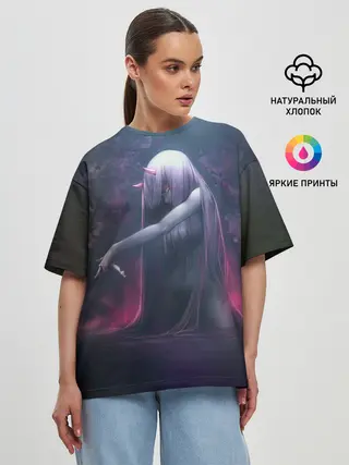 Женская футболка оверсайз / ноль два облик