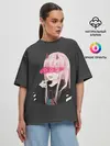 Женская футболка оверсайз / Zero Two