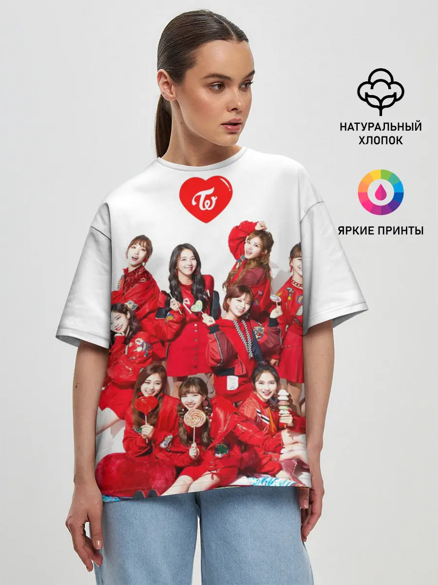 Женская футболка оверсайз / TWICE