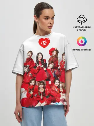 Женская футболка оверсайз / TWICE