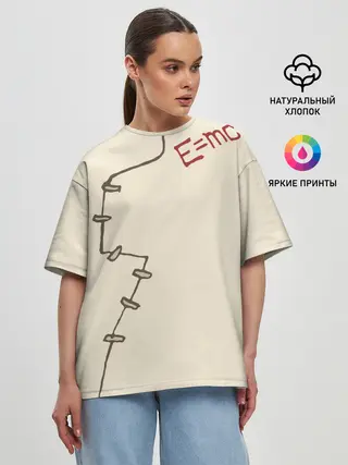Женская футболка оверсайз / Уравнение Эйнштейна